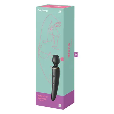 Satisfyer Wand-er Woman Massager Black XXL - 50 Modes, Waterproof, Silicone