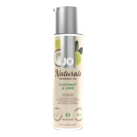 JO Naturals Massage Oil Coconut & Lime 120ml - Vegan Aromatherapy Care