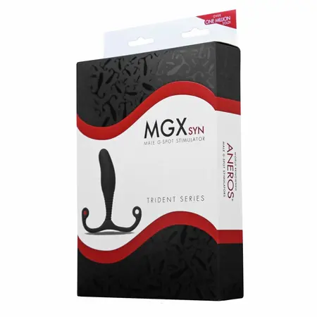 Aneros MGX Syn Trident - Silicone Ergonomic Intimate Massager, Black