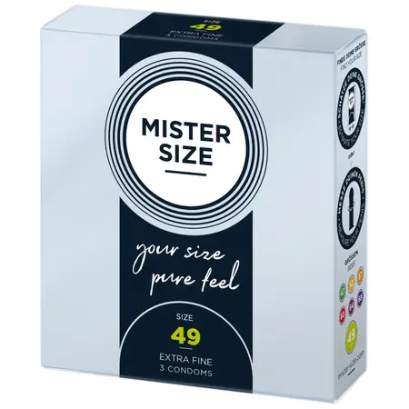 Mister Size 49 mm Comfort Fit Condoms 3-Pack - Tailored Protection