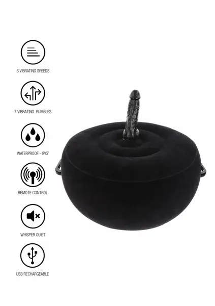 TABOOM Inflatable Intimate Seat with Wireless Remote, Velvet Surface