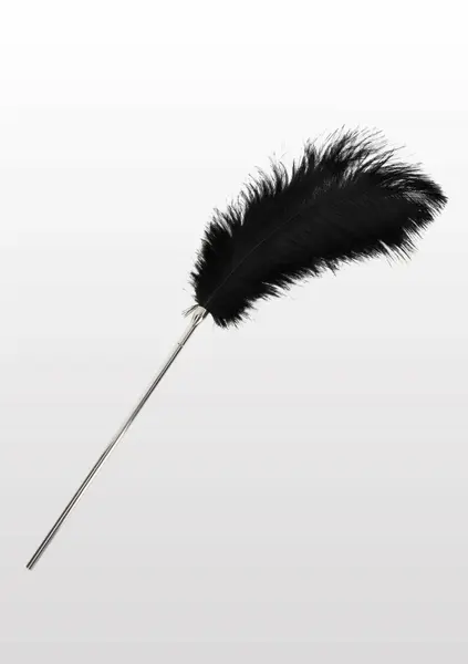 TABOOM Feather Tickler Elegant Nickel-Free Handle Black Feathers