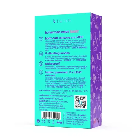 B Swish Bcharmed Basic Wave Orchid Silicone Intimate Ring 5-Mode