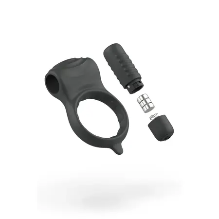 B Swish Bcharmed Basic Wave Black - Silicone Stimulation Ring 5-Mode