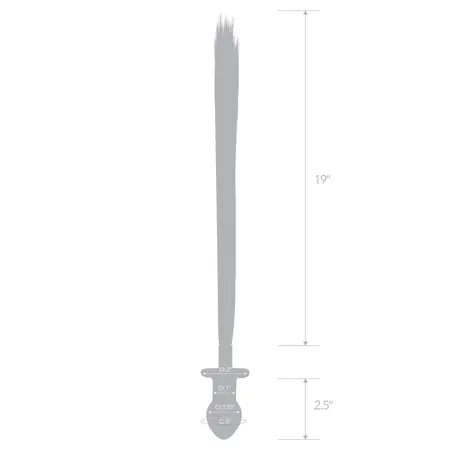 Glas Glass Plug with Long Black Horse Tail 7.6 cm