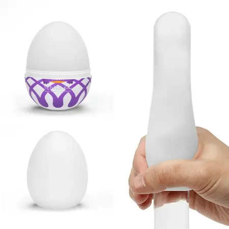 Tenga Egg Wonder Mesh Intimate Device Compact Textured Blue