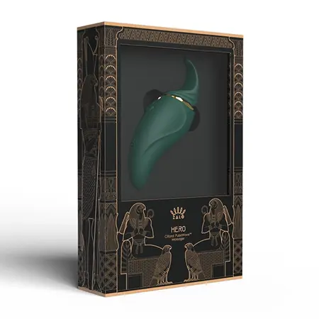 ZALO Hero Jewel Green - PulseWave Intimate Device, Ergonomic, Swarovski