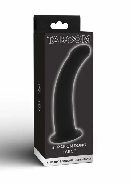 TABOOM Strap-On Dong Large Silicone Attachment Black 22 cm