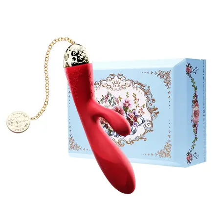 ZALO Rosalie Intimate Wellness Device Bright Red Bluetooth 24K Gold 200mm