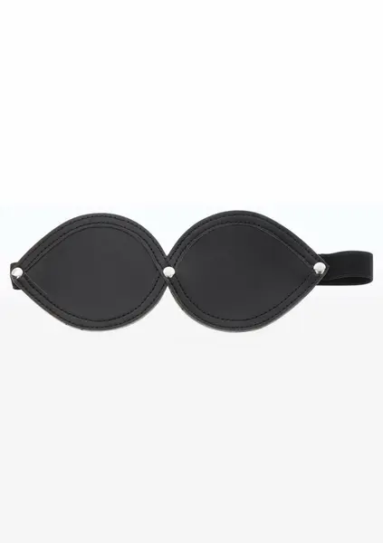 TABOOM Infinity Blindfold Vegan Leather Adjustable Black Mask