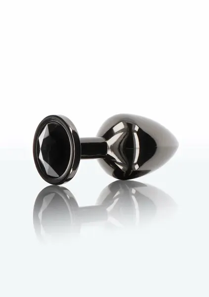 TABOOM Butt Plug With Diamond Jewel L Black Aluminium Large