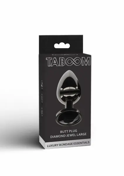 TABOOM Butt Plug With Diamond Jewel L Black Aluminium Large