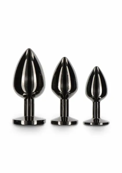 TABOOM Butt Plug With Diamond Jewel L Black Aluminium Large