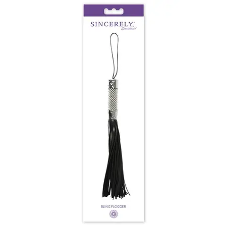 Sportsheets Sincerely Bling Flogger - Vegan Falls, Decorative Handle, 31cm