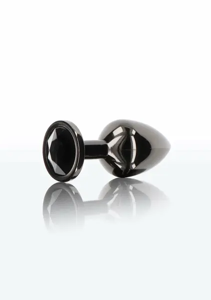 TABOOM Butt Plug With Diamond Jewel M Black Aluminium Medium