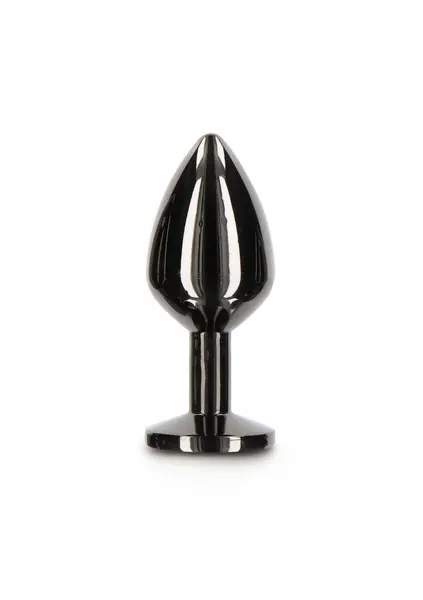 TABOOM Butt Plug With Diamond Jewel M Black Aluminium Medium