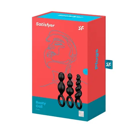 Satisfyer Booty Call Black - Set of 3 Ergonomic Silicone Plugs