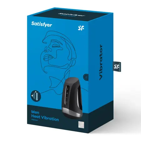 Satisfyer Men Heat Vibration Intimate Device with Warming Function Black