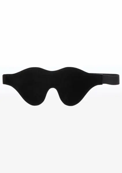 TABOOM Intense Dark Blindfold Vegan Leather Velvet Lining Black
