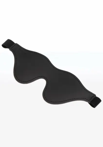 TABOOM Intense Dark Blindfold Vegan Leather Velvet Lining Black