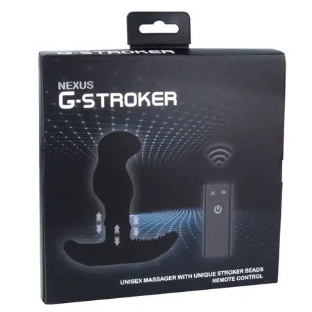 Nexus G-Stroker Black Intimate Massager with Remote, Silicone, 12cm