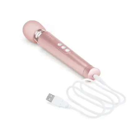 Le Wand Petite Massager Rose Gold USB, 10 Speeds, Travel Set