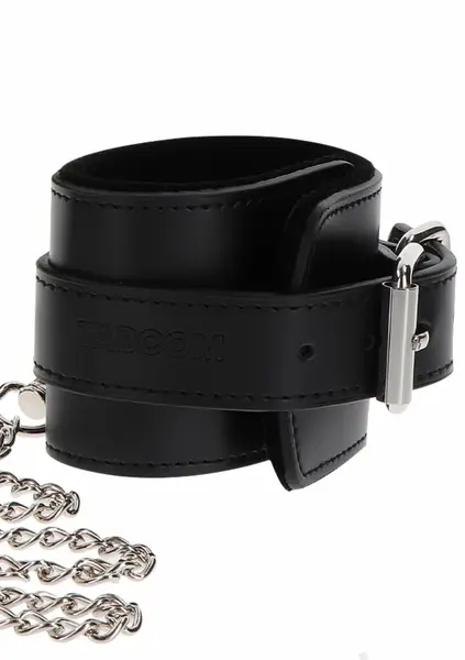 TABOOM Heavy Collar & Wrist Cuffs Set with Velvet Lining, Adjustable Fit