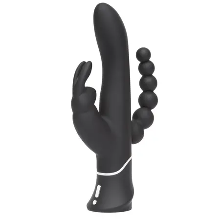 Happy Rabbit Triple Curve Black Silicone Intimate Machine 3 Motors