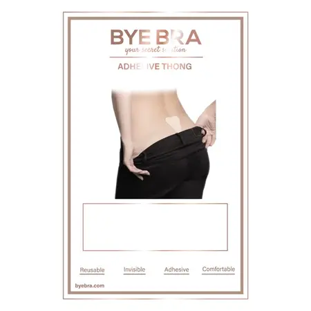 Bye Bra Adhesive Thong Nude One Size - Seamless Invisible Fit