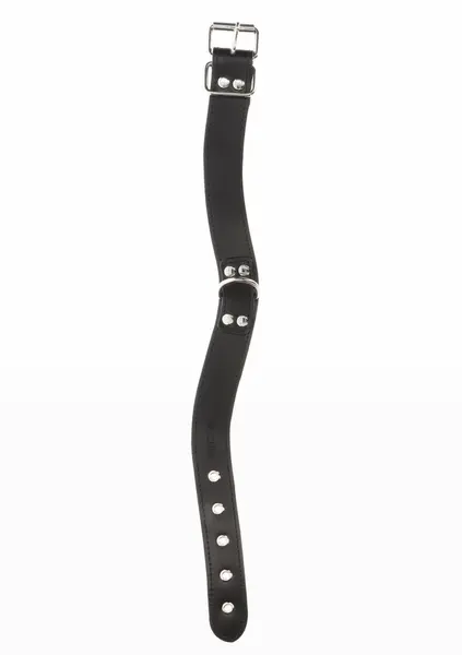 TABOOM Elegant D-Ring Collar Vegan Leather Adjustable Black