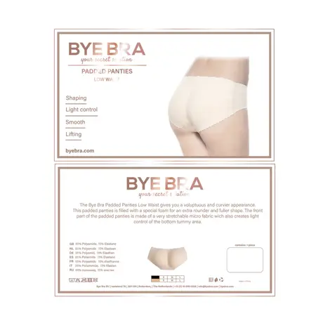 Bye Bra Padded Panties Low Waist Nude M - Shaping Underwear
