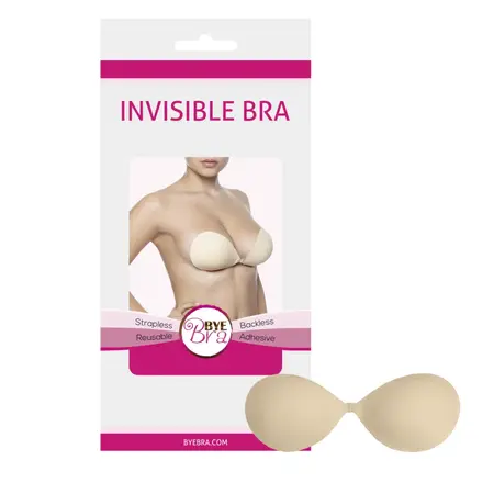 Bye Bra Invisible Support Bra Cup B Nude - Reusable Adhesive System