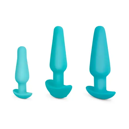 b-Vibe Anal Training & Education Set Blue - 7-Piece Silicone Kit