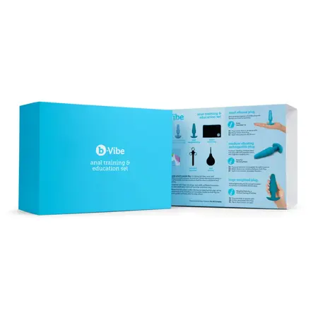b-Vibe Anal Training & Education Set Blue - 7-Piece Silicone Kit