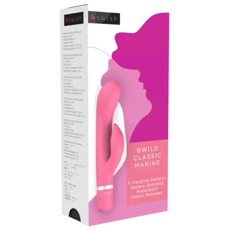 B Swish Bwild Classic Marine Guava Silicone Dual Motor Massager 15cm
