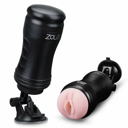 Zolo Solo Flesh Intimate Machine with Suction Mount, Ergonomic Grip