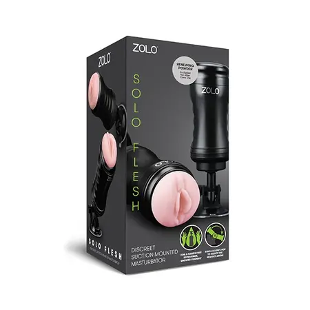 Zolo Solo Flesh Intimate Machine with Suction Mount, Ergonomic Grip