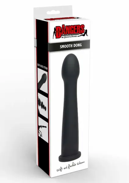Bangers Smooth Dong Easy-Lock 19 cm Silicone Attachment Black