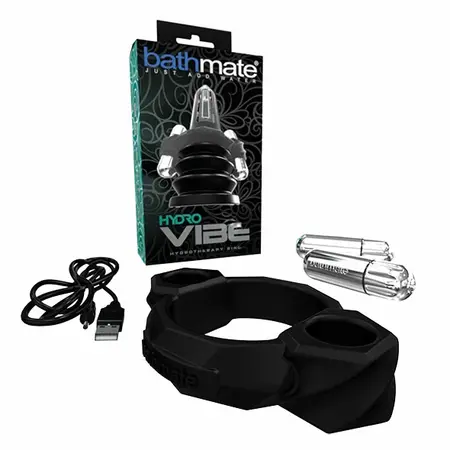 Bathmate HydroVibe Hydrotherapy Ring Black - Vibrating Water System