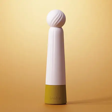 Iroha by Tenga Rin Kogane Intimate Massage Device - Yellow, Waterproof