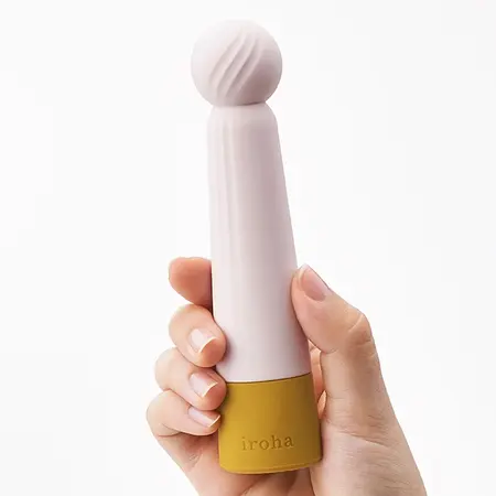 Iroha by Tenga Rin Kogane Intimate Massage Device - Yellow, Waterproof