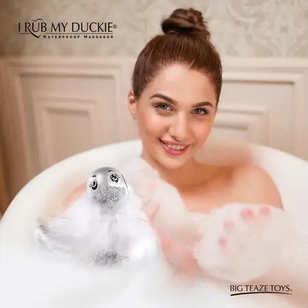 Big Teaze Toys I Rub My Duckie 2.0 Paris Massaging Duck, Silver