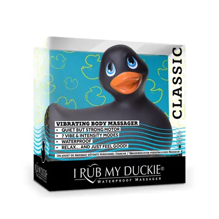 Big Teaze Toys I Rub My Duckie 2.0 Classic Black Waterproof Massager