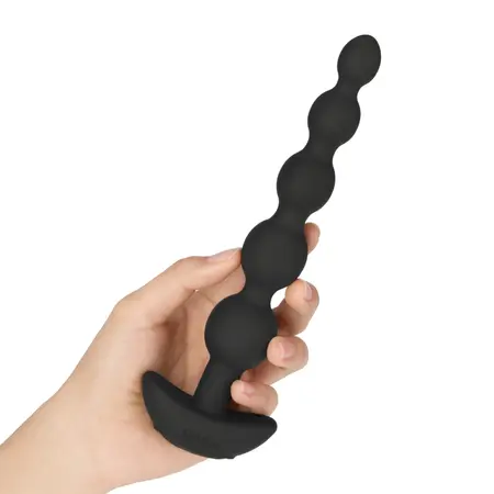 b-Vibe Cinco Black - Remote-Controlled Flexible Silicone Bead System