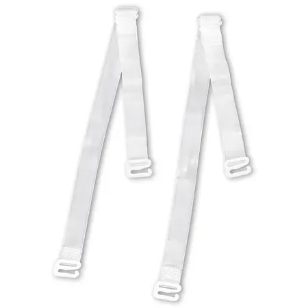 Bye Bra Adjustable Transparent Silicone Bra Straps 10mm Clear
