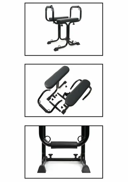 Bangers Bondage Seat with 8 Attachment Points, Padded Armrests, Black