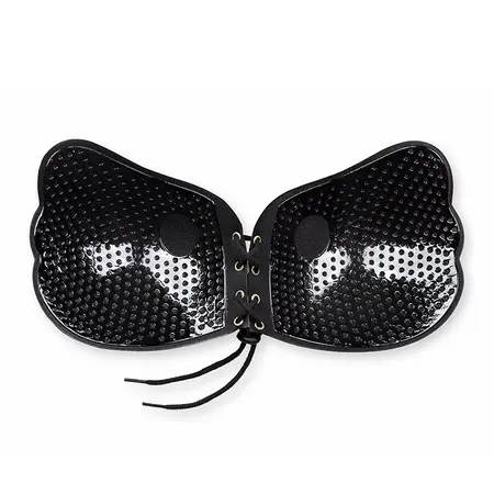 Bye Bra Lace-It Bra Cup B Black - Adjustable Strapless Support