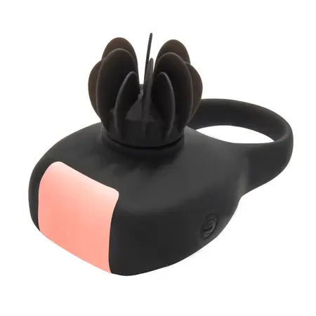 Tokyo Design Glamfit Black - Rotating Silicone Stimulation Ring