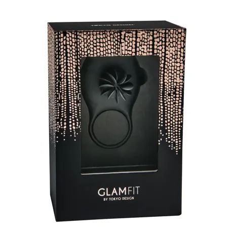 Tokyo Design Glamfit Black - Rotating Silicone Stimulation Ring