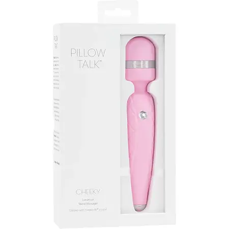 Pillow Talk Cheeky Pink Wand Massager - Rechargeable, Silicone, Wireless